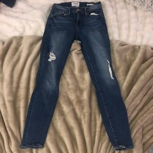 Frame denim cropped skinny jeans